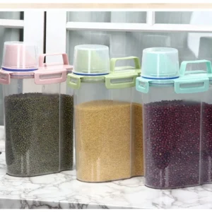 Pote Porta Alimentos/Ração Hermético Dispenser Com Tampa Medidora 4 travas