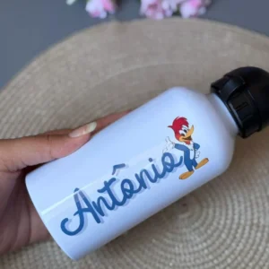 Garrafinha de Agua Squezze Personalizada Infantil Menino e Menina Volta as aulas