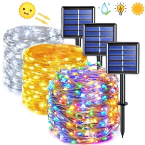 10M/20M LED luzes de corda solares ao ar livre à prova d'água luzes de Natal-Decoração de luzes para festas e encontros