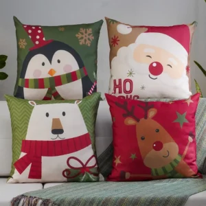 Kit 4 Capas de Almofada NATAL TAMANHO 45X45cm Natalina PRONTA ENTREGA